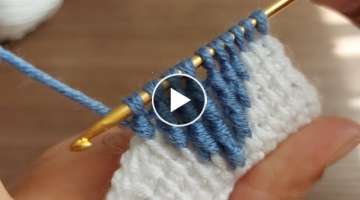 Super Easy Tunisian Knitting - Tunus İşi Çok Kolay Şahane Örgü Modeli