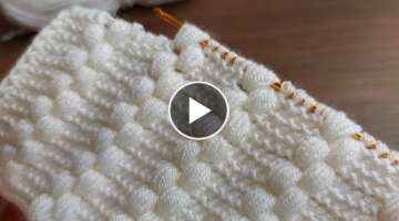 Super Easy Tunisian Knitting Pattern - Tunus İşi Çok Kolay Çok Güzel Örgü Modeli