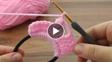 Great Very easy crochet hair bandana making model explanation