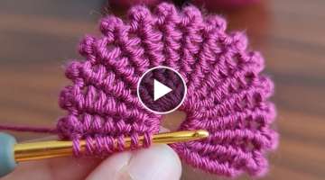 SUPER EASY TUNUSİAN KNİTTİNG - How to make Tunisian Crochet Knitting