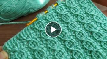 Super Easy Tunisian Knitting Pattern - Tunus İşi Olay Olacak Çok Güzel Örgü Modeli