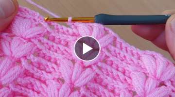Extremely easy crochet knitting pattern / son derece kolay tığ işi örgü modeli