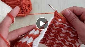 How to easy reversible crochet pattern knitting - Çok Kolay Çift Taraflı Örgü Modeli