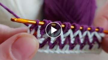 Super Easy Tunisian Crochet - Tunus işi çok kolay çok güzel örgü battaniye yelek modeli