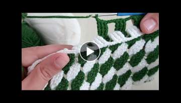 How to Easy Crochet Knitting Model - Tığ işi yelek battaniye modeli