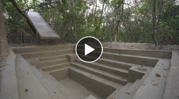 How to Build Ancient Temple Swimming Pool by Ancient Skills