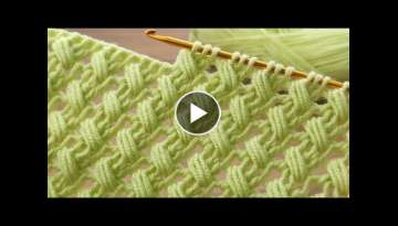 Muy lindo punto Green color* Super Easy Tunisian Crochet Baby Blanket For Beginners online Tutori...