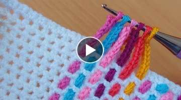 Crochet knitting with small threads /yeni bir tığ işi örgü