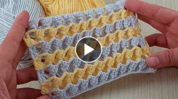 How to amazing 3D crochet pattern knitting - Çok güzel 3D Tığ işi modeli