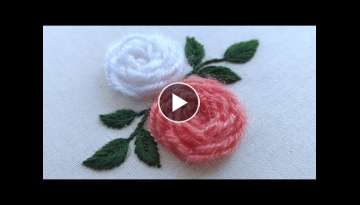 Woolen flower design|hand embroidery