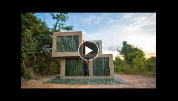 We Build The Most Beautiful contemporary Bamboo Villa House by Ancient Primitive Skills