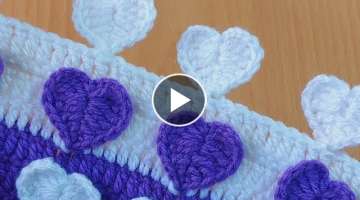 super showy crochet charming hearts / süper gösterişli tığ işi kalpler