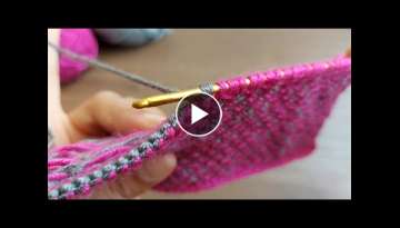 Super Easy Tunisian Knitting - Tunus İşi Çok Güzel Örgü Modeli
