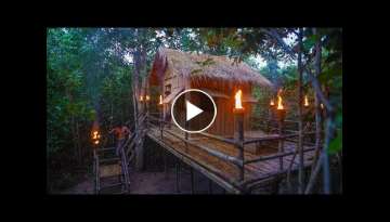 Building A new Bamboo House in The Wild by Ancient Skills