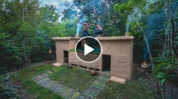 Build Bamboo Swimming Pool on Clay Dirt Villa house by Ancient Skills