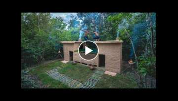 Build Bamboo Swimming Pool on Clay Dirt Villa house by Ancient Skills