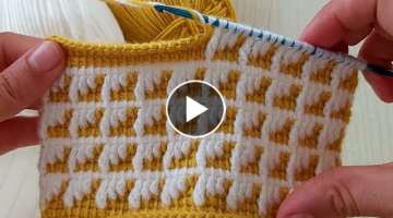 Super tunisian crochet knitting- Çok güzel tunus işi yelek battaniye modeli