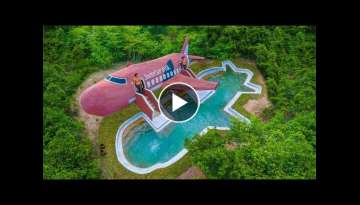 We Built The Most Beautiful Private Jet House Villa Around Swimming Pool, JungleSurvivalAirline
