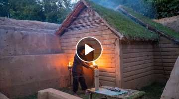 I Build The Most Beautiful Underground Grass Roof House by Ancient skills