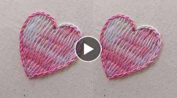 Beautiful heart embroidery designs|super easy flower design