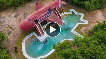 I Build The Most Beautiful Swimming Pool for Jungle Survival Aircraft Villa