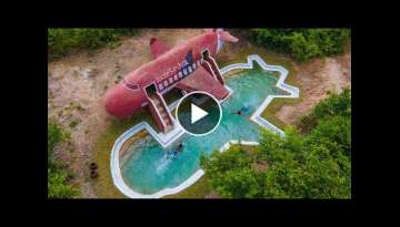 I Build The Most Beautiful Swimming Pool for Jungle Survival Aircraft Villa