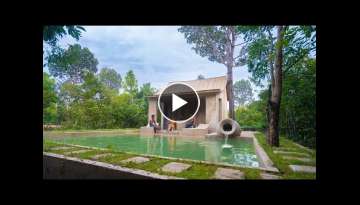 How to Build The Most Beautiful Bamboo Villa With Swimming Pool, JungleSurvival Architecture