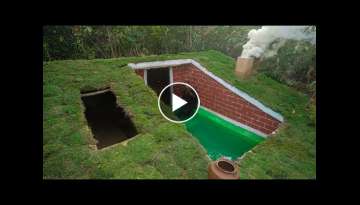 Girl Build The Most Beautiful House by Ancient Skills with Swimming Pool Decoration