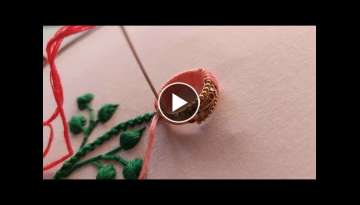 Beautiful Hand Embroidery With Ring |Super Easy Flower Design