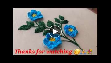 Amazing flower design with earbud|latest hand embroidery design