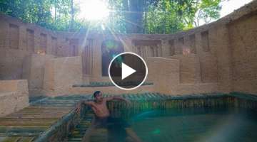 Jungle Man Build The Most Awesome Underground Mansion and Swimming Pool
