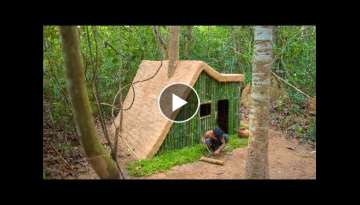 Build the Most Beautiful Bamboo Villa Swimming Pool in Deep Jungle by Ancient Skills part1