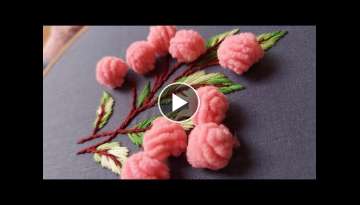 Amazing flower design with new tricks|superrrrrrr easy hand embroidery