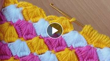 Super easy tunisian crochet knitting / Tunus işi kolay örgü modeli