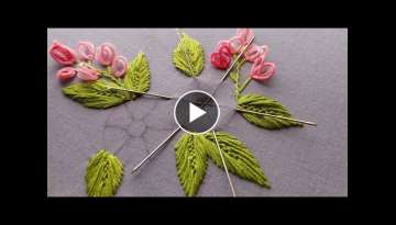 Beautiful flower design with new trick|superrrrrr easy hand embroidery 2022