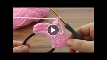 Great Very easy crochet hair bandana making model explanation