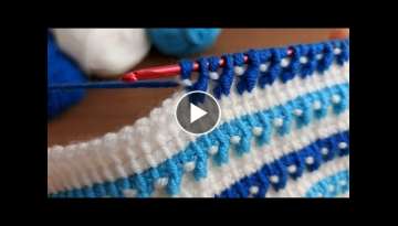 Super Easy Tunisian Knitting Tunus İşi Çok Kolay Örgü Modeli