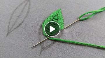 Beautiful leaf embroidery|latest leaf hand embroidery
