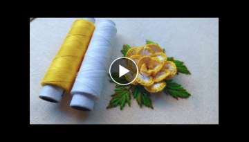 Hand embroidery with sewing thread |latest embroidery designs