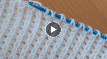 You may like the easy knitting made with Tunisian crochet. En kolay Tunus işi örgü