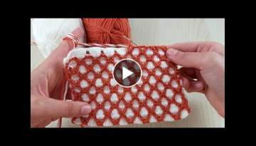 Super Easy reversible crochet pattern knitting - Çok kolay çift taraflı örgü modeli