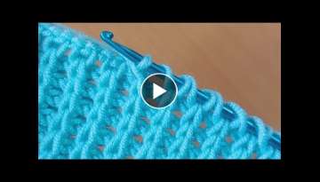 2 Dakikada öğrenebilirsin en kolay Tunus işi örgü modeli /easy crochet knitting
