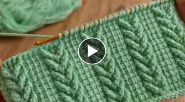 Super Easy Tunusian Knitting Pattern - Tunus İşi Şahane Kolay Örgü Modeli