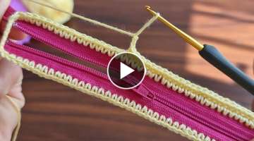 It's easy, anyone can do it! I crocheted on the zipper and I love the result Trend Crochet