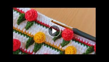 Gorgeous crochet rose garden knitting / Gül bahçesi tığ işi örgü