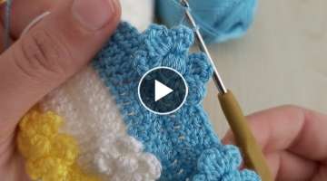 Super Easy 3D Crochet Knitting - Cook Güzel 3D Tıg İşi Yelek Battaniye Modeli