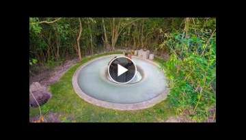 Build The Most Secret Underground Tunnel Swimming Pool Water Park, Enjoy Living Off Grid