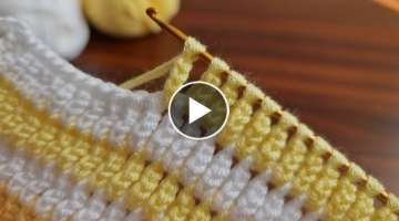 Super Easy Tunusian Knitting -Tunus İşi Şahane Çok Kolay Gösterişli Örgü Modeli