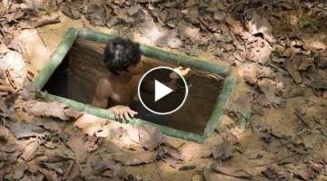 Building The Most Secret Underground Bamboo Home By Ancient Skill