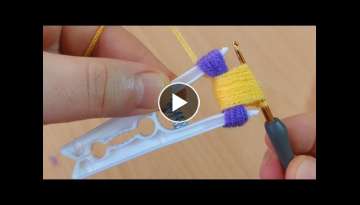 wow crochet with gripper super idea / vov !! süper bir fikir mandal ile tığ işi